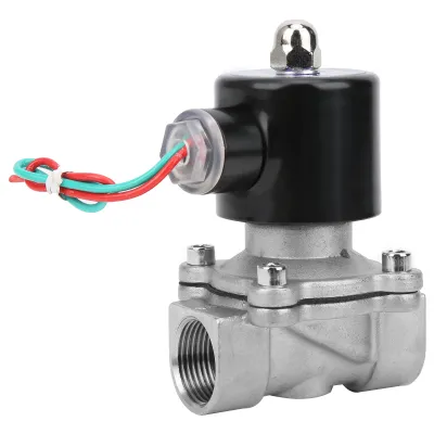 Obrázek produktu pro 3/4in elektrický elektromagnetický ventil 304 nerezová ocel normálně uzavřený přímý účinek pro vzduch vodu olejDC24V