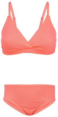Produktbild von Aquarti Mädchen Bikini Set Bustier Bikinislip Zweiteiliger Badeanzug, Farbe: 039 Jacquard Punkte Orange, Größe: 158