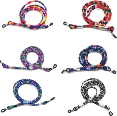 Produktbild von 6 Stück Bunt Brillenband, Baumwolle Brillen Ketten, Brillenkette Damen Herren Universal Brillenkette Einstellbare Anti Rutsch, für Lesebrillen Sonnenbrillen Schutzbrillen Sport