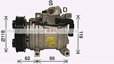 Produktbild von PRASCO KAK298 HS09 Klimaanlage Klimakompressor PAG 46 R134a für KIA PICANTO (TA)