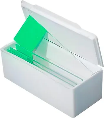 Obrázek produktu pro Kufřík PS pro uložení 10 podložních sklíček, bílý