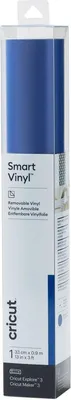 Produktbild von Cricut Smart Vinyl Removable, Hitzebeständige Vinylrolle, Blau, Einfarbig, Glänzend, 330 mm, 900 mm