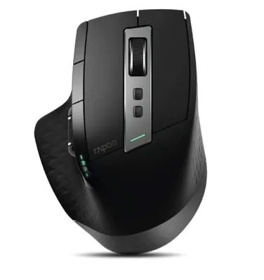 Produktbild von Rapoo MT750S, rechts, Optisch, RF Wireless + Bluetooth, 3200 DPI, Schwarz, Silber