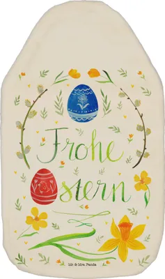 Produktbild von Mr. & Mrs. Panda Wärmflasche Ostern Frohe Ostern - Weiß - Geschenk, Osterblume, Wärmekissen, Osterei, Ostergrüße, Wärmflaschen mit Bezug, wärmebeutel, gummi