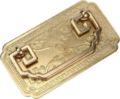 Immagine prodotto di Maniglia quadrata in ottone, stile antico e retrò, per porta a cassettoni