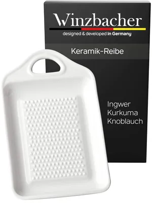 Keramische Ingwerreibe, spülmaschinenfest, 11 x 7 x 1,7 cm, für Ingwer & Kurkuma