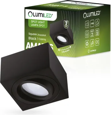 Obrázok produktu pre LUMILED bodové svietidlo na povrchovú montáž bodové svietidlo na povrchovú montáž, stropné svietidlo na povrchovú montáž, stropné svietidlo bodové svietidlo otočné 15° bodové svietidlo pre LED modul INSERT 230V čierne uhlové