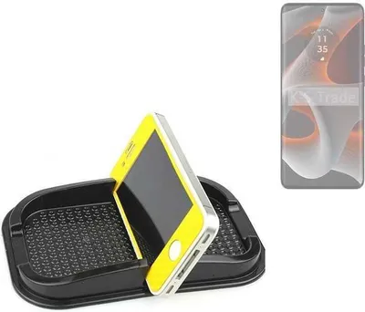 Produktbild von K-S-Trade Auto Anti Rutsch Matte Smartphone-Halter kompatibel mit Motorola Edge 50 Pro Haft Pad Armaturenbrett Handy-Halterung Silikon