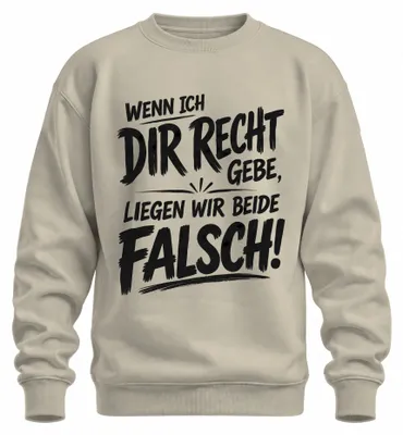 Imagen del producto de Si estoy de acuerdo ContiGo!, tenemos ambos una sudadera con el texto "Statement", "Sarcasmo", y es de color natural, talla XL
