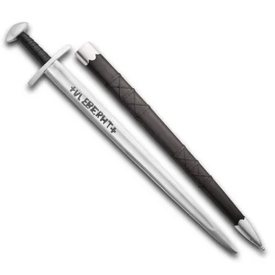 Immagine prodotto di Decorazione d'interni in stile storico vichingo, modello Ulfberht con fodero – Design medievale nordico, idea regalo da collezione, WS500864