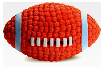 Produktbild von Rugbyball für Hunde, Hundespielzeug mit Geräusch, Kauspielzeug für Hunde, Größe 11 cm