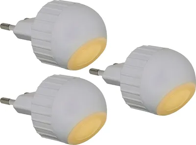 Produktbild von 3er Set LED Nachtlicht mit Helligkeitssensor Auto AN/AUS "EYE"