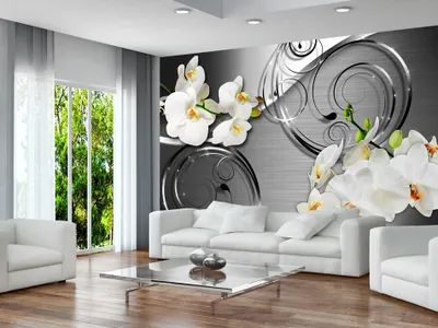 Produktbild von Vlies Fototapete Blumen 350x256 cm Tapeten Wandtapete XXL Orchidee b-A-0065-a-b