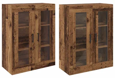 Image de Armoires Murailles 2 pcs Bois ancien 69,5 x 34 x 90 cm