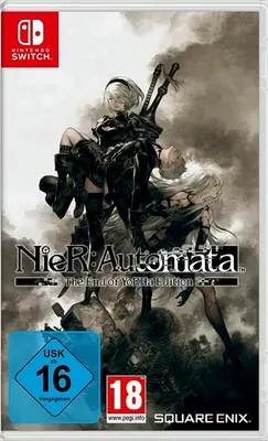 The cover art for the video game NieR:Automata The End of YoRHa Edition for Nintendo Switch.