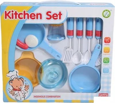 Produktbild von Kinder Kochgeschirr Set Töpfe & Pfannen - Buntes Küchenzubehör Spielzeug für kleine Köche