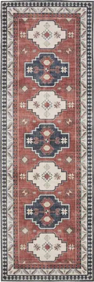 Obrázek produktu pro benuta pratelný vintage běhoun George Multicolor/Modrá 80x240 cm bývací pokoj ložnice měkký orientální