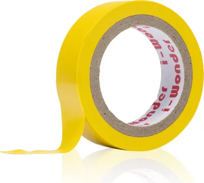 Image de Rosfix Ruban Isolant Jaune 10 m – PVC | Adhésif Puissant, Épaisseur 0,13 mm, Largeur 16 mm | Isolation des Câbles, Protection Électrique