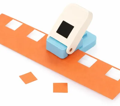 Produktbild von Briefmarken-Stanzer - Rechteckiger Papierstanzer für Scrapbooking und Kartenherstellung - 2,5 cm Vierkantstanzer