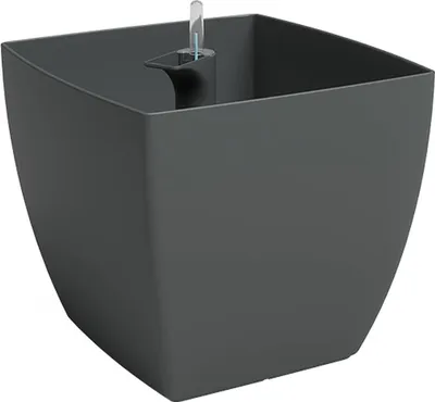 Image de artevasi© SIENA Jardinière anthracite avec système d'arrosage 40 cm - Plastique