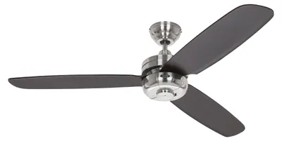 Image de Ventilateur de plafond avec télécommande Night Flight Chrome / Wenge 132 cm