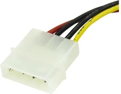 Immagine prodotto di StarTech.com Cavo da Molex a SATA a 4 pin da 15 cm - Adattatore di alimentazione LP4 / Serial-ATA, 0,152 m, Molex (4 pin), SATA 15 pin, maschio, diritto, diritto