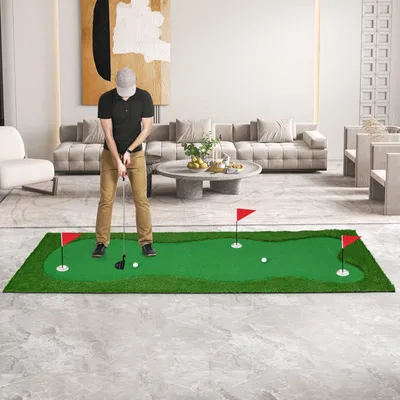 Image de Terrain d'entraînement pour le putting au golf - Tapis d'entraînement pour le golf - Tapis de putting - Ensemble de golf d'intérieur - Tapis d'entraînement au golf