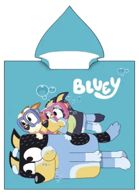 Obrázek produktu pro Bluey pončo dětské - koupací pončo s kapucí 50x115cm