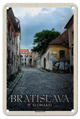 Produktbild von Blechschild Reise 12x18cm Bratislava Slowakei Kapitulska Straße