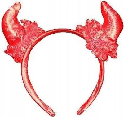 Immagine prodotto di Diavolo corna fascia rosso raso gallina Halloween carnevale
