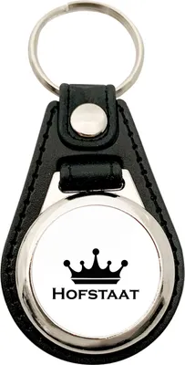 Produktbild von Huuraa Schlüsselanhänger Hofstaat Schützenfest Metall mit Kunstleder Schlüsselring Einkaufswagenchip Geschenkidee
