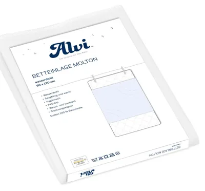 Produktbild von Alvi Wasserdichte Betteinlage Molton/Molton 90 x 200 cm