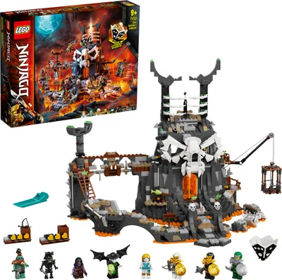 Produktbild von LEGO 71722 NINJAGO Verlies des Totenkopfmagiers, 2-in-1 Bauset und Brettspiel mit 8 Minifiguren