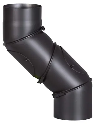 Productafbeelding van Universele Kachelpijpboog van 2 mm Staal, 150 mm Diameter