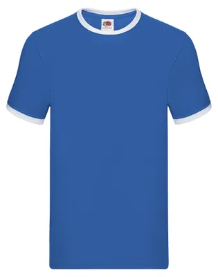 Produktbild von Fruit of the Loom - "Ringer 160" T-Shirt für Herren LT1992 (L) (Königsblau/Weiß)