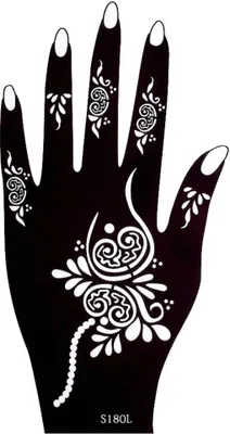 Produktbild von Henna Tattoo Schablone für die Linke Hand