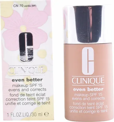 Obrázok produktu pre Clinique Even Better Makeup Broad Spectrum SPF 15, Fľaša, Tmavá koža, Vanilla, Prírodný, Ženy, Olej