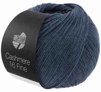 Zdjęcie produktu dla Lana Grossa CASHMERE 16 FINE – wełna, 50 g, 320 m, mieszanka wełny merino i kashmiru, przędza do szydełkowania i dziergania. Kolor: 039 – ciemny, dymny błękit, Obraz wygenerowany przez AI