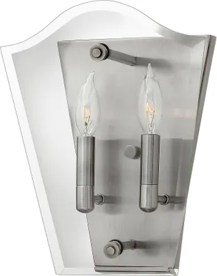 Produktbild von Elstead Wingate Wandleuchte E14 2-fach Poliertes antikes Nickel