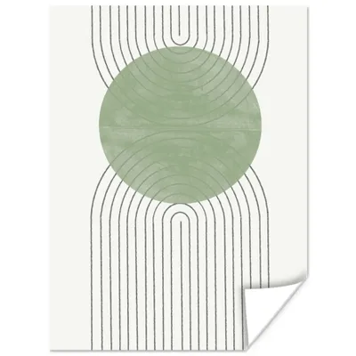 Produktbild von MuchoWow® Poster Linien - Kreis - Grün - Abstrakt 120x160 cm - Wandbilder