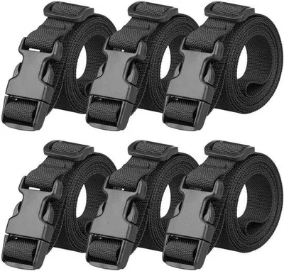 Produktbild von Famanu Kofferriem Verstellbar - 6 Stück - Schwarz - Nylon - 1,5 m