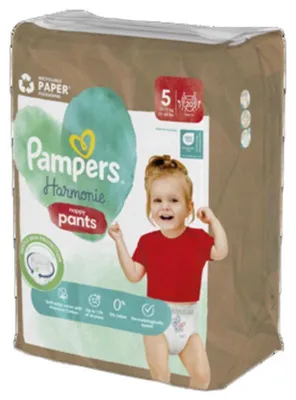 Zdjęcie produktu dla Pampers Harmonie Baby Pieluchomajtki, rozmiar 5, 20 sztuk, 12kg-17kg