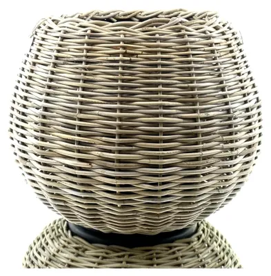 Produktbild von Rattan Pflanzkübel Grau Ø 55 cm