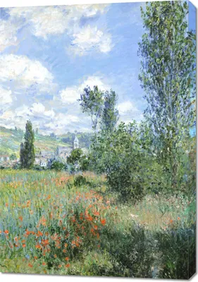 Produktbild von Bild 70x100cm Blick auf Vétheuil, Montet Vintage für das Wohnzimmer