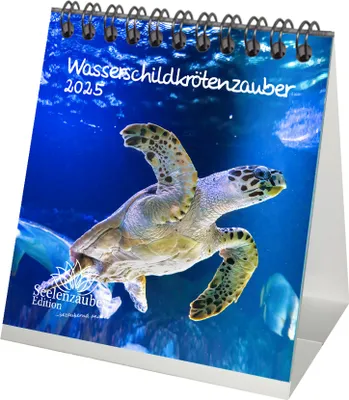 Produktbild von Wasserschildkrötenzauber Kalender für 2025 Format 10cm x 10cm Wasserschildkröten - Seelenzauber