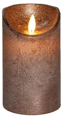 Produktbild von Anna's Collection Gefuhrte stumpfe Kerze - Bronze - 12,5 x D7,5 cm - Wachs