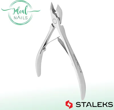 Produktbild von Nagelhautzange STALEKS EXPERT NE-90-7, Edelstahl, verlängerte Griffe, Klingenlänge 7 mm