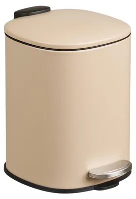 Productafbeelding van Lodi Pedaalemmer van beige metaal met soft-close, 3 liter