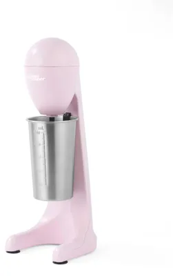 Milchshake-Maker 100 W, 500 ml Edelstahlbecher, 2 Stufen, rosa