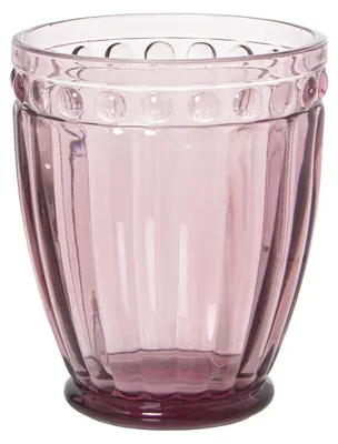 Produktbild von DRW Set mit 6 Gläsern aus Glas, 300 ml, Rosa, 8,5 x 10,5 cm
